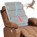 2-in-1 Neck & Lumbar Support Pillow with Adjustable Height and Ergonomic backrest Design, Suitable for recliners, Sofas, high-Back Rocking Chairs, Relieve Back Pressure.