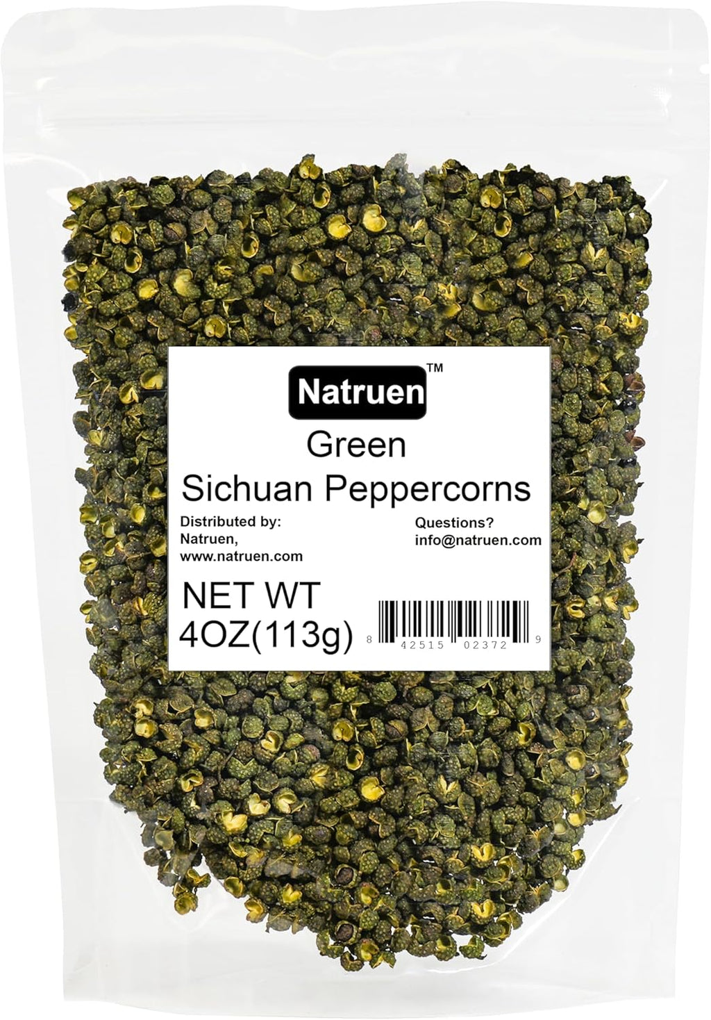 Natruen Szechuan Green Peppercorns 4 Oz, Whole Sichuan Peppercorns with Strong Flavor, Essential for Mapo Tofu, Kung Pao Chicken, and Chinese Cuisine