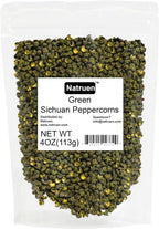 Natruen Szechuan Green Peppercorns 4 Oz, Whole Sichuan Peppercorns with Strong Flavor, Essential for Mapo Tofu, Kung Pao Chicken, and Chinese Cuisine