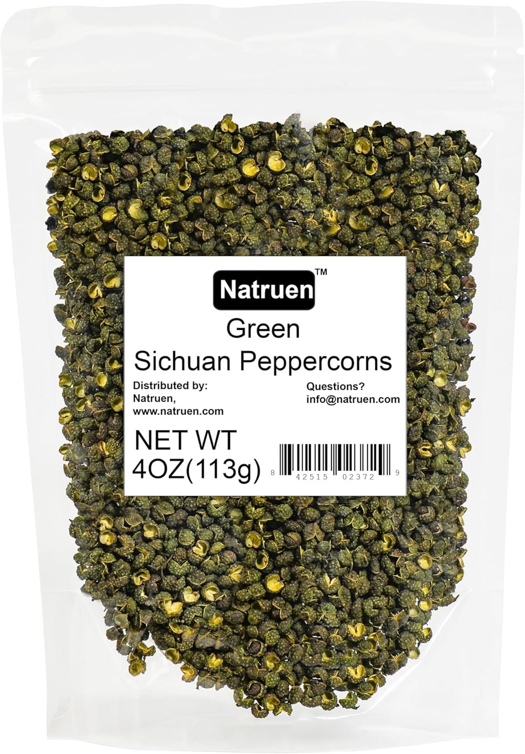Natruen Szechuan Green Peppercorns 4 Oz, Whole Sichuan Peppercorns with Strong Flavor, Essential for Mapo Tofu, Kung Pao Chicken, and Chinese Cuisine