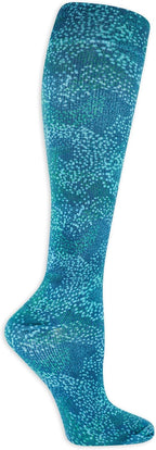 Dr. Scholl's Women's Graduated Compression Nature Dot Print Knee High Socks 1 Pair Pack
