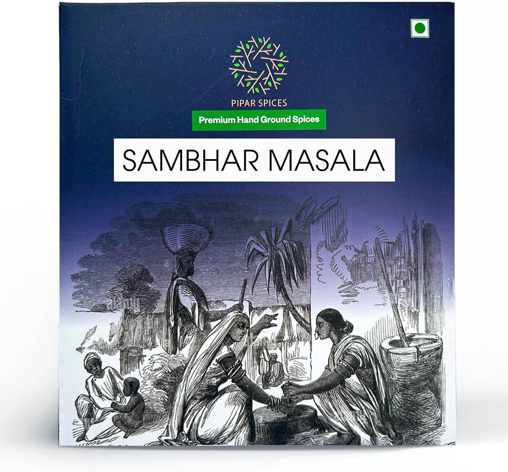 Pipar Spices Sambhar Masala - 200g (7 oz) Pack | Hand Grounded For Rich Aroma And Flavor.