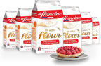 Francine Wheat Flour, T55 French Flour from France with Lower Gluten Content, Makes Great Breads, Pastries and Desserts, 35.3oz/1 kg (Pack of 6)