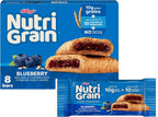 Nutri-Grain Breakfast Bars, Made with 10g Whole Grains, Snack Bars, Blueberry, 10.4oz Box (8 Count)
