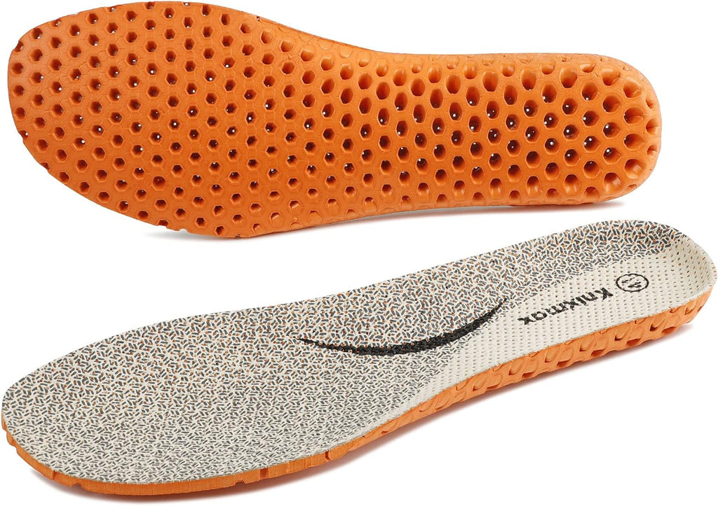 Knixmax Men's Sport Shoe Insoles Orthotic Inserts with Arch Support Breathable Cushioning Shoe Pads Relieve Foot Pain Water Sandals Insoles Beige EU 45
