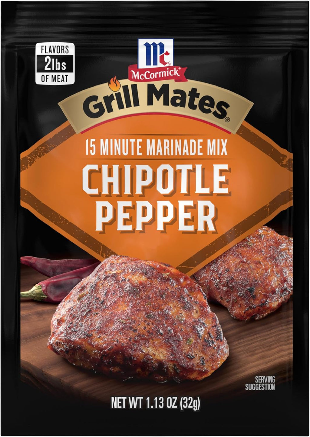 McCormick Grill Mates Chipotle Pepper Marinade Mix, 1.13 oz