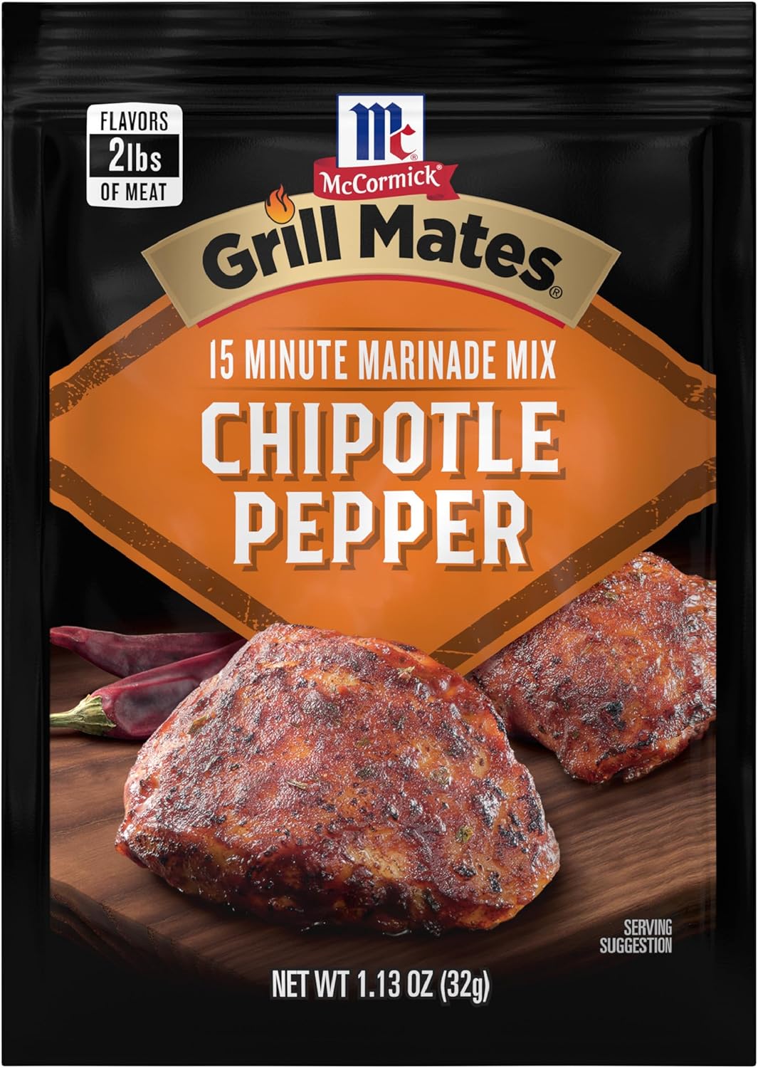 McCormick Grill Mates Chipotle Pepper Marinade Mix, 1.13 oz