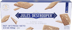 Jules Destrooper Almond Thins - Caramelized Almond Cookies, Certified Kosher Dairy, Non-GMO, Authentic Biscuits Made in Belgium - 3.5 Oz, Pack of 12