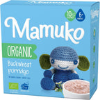 MAMUKO Baby Porridge - Buckwheat Porridge with GMO-Free - Organic Porridge for Healthy Growth & Development - Vegan Porridge Ideal for Babies 6-9 Months - (200g & 10 Servings)