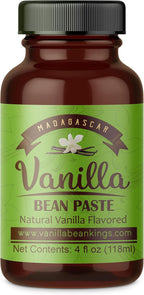 Vanilla Bean Paste for Baking and Cooking - Gourmet Madagascar Bourbon Blend made with Real Vanilla Seeds - 4 Ounces