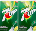 7/ UP SUGAR FREE LEMONLIME ON THE GO 6 DRINK MIX PACKETS ( 2 BOXES )