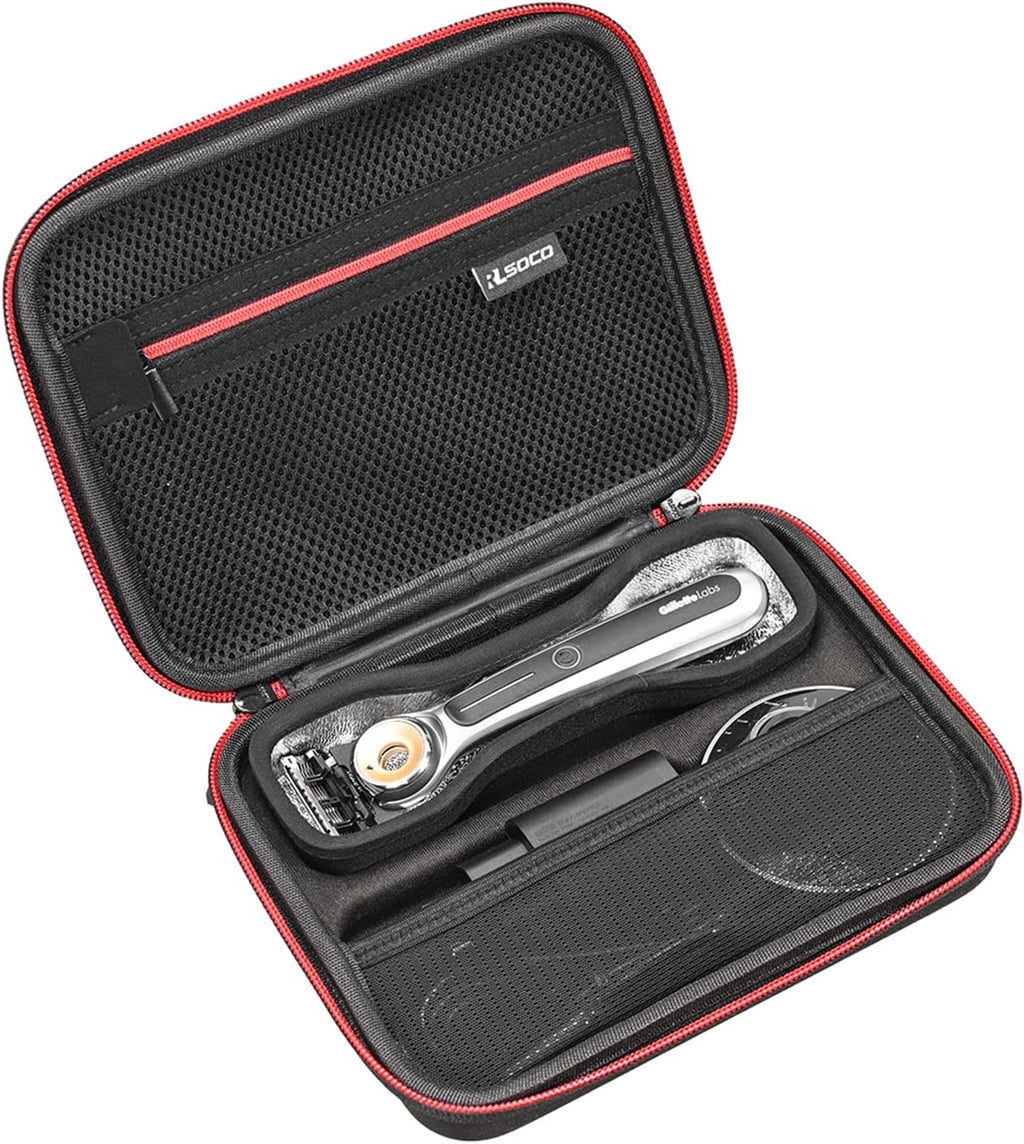 RLSOCO Carrying Case Compatible With Gillette Heated Razor for Men | Compact Design with YKK Zipper & Scratch Protection (Black)