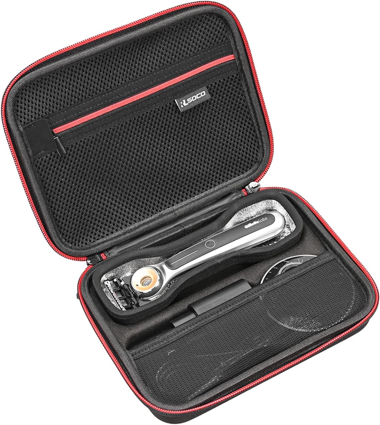 RLSOCO Carrying Case Compatible With Gillette Heated Razor for Men | Compact Design with YKK Zipper & Scratch Protection (Black)