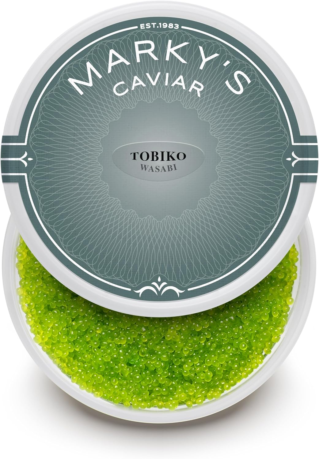 MARKY'S Wasabi Tobiko Flying Fish Roe - 8 oz / 227 g - Sushi Grade Caviar