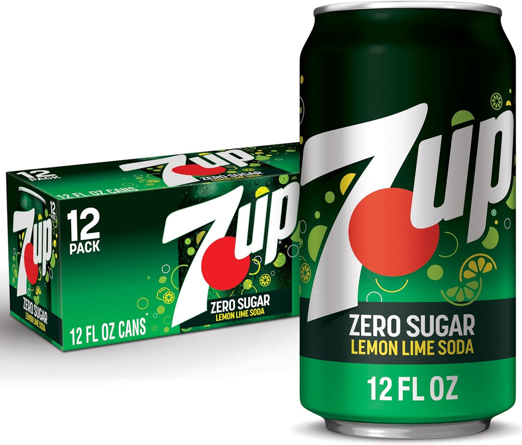 Zero Sugar 7-Up Soda, 12 Oz., Pack of 12