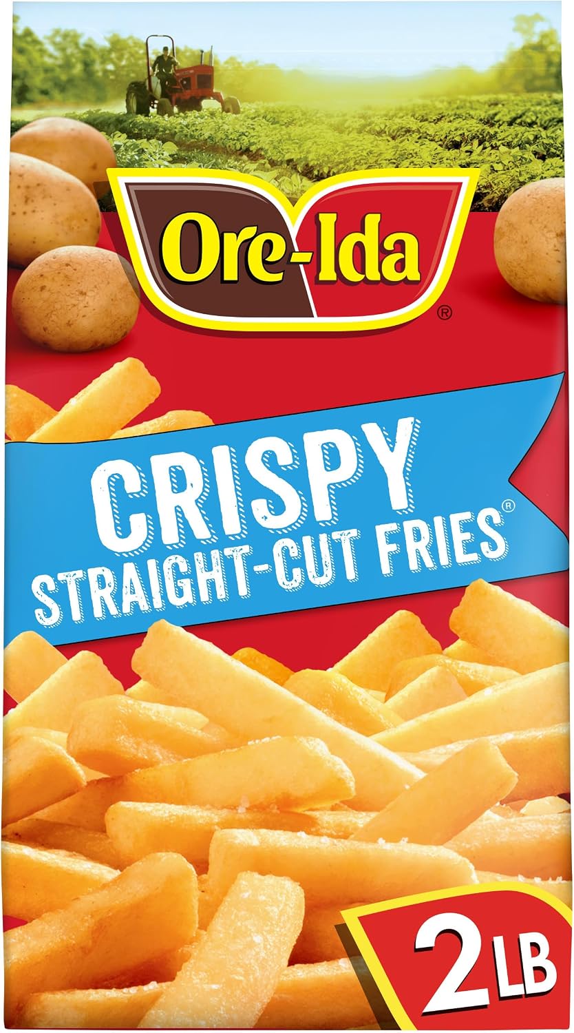 Ore-Ida Crispy Straight-Cut Fries French Fried Potatoes, 32 oz Bag