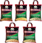 HDC Siridhanya Unpolished 5 positive Hulled Millets Combo Pack of 5, [Little, Foxtail, Kodo, Barnyard, and Browntop Naturallry grown from india (total wt. 3.85 lbs pack of 5) each 350g Vacuum packed in Bag