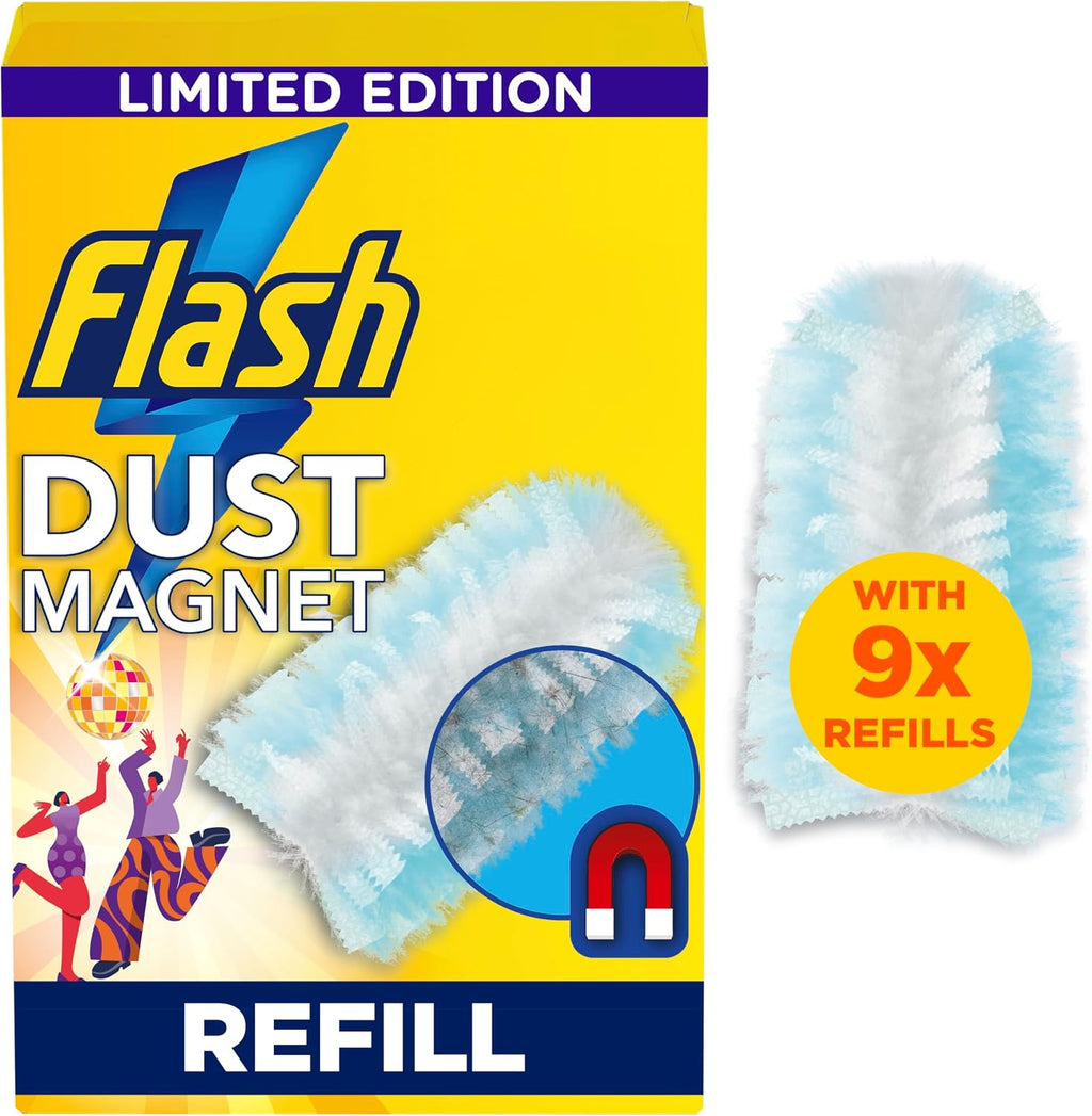 Flash Dust Magnet Duster Sunkissed Refills 9X, Traps and Locks 3X More Dust and Hair Vs Traditional Feather Duster