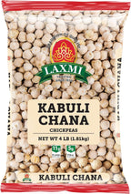 Laxmi Kabuli Chana White Chickpeas - Whole Chana, 4 Pound Bag
