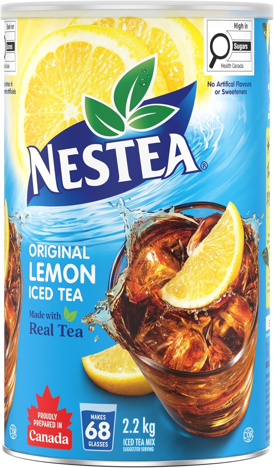 Nestea Original Canadian Lemon Iced Tea Mix Jumbo Can 2.2 Kilogram 122 Servings Imported from Canada