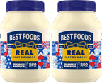 Best Foods Real Mayonnaise Mayo Jar For A Creamy Sandwich Spread or Condiment Gluten-Free, Made With 100% Cage-Free Eggs 30 oz (Pack of 2)