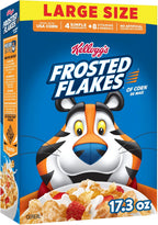 Frosted Flakes Breakfast Cereal, 8 Vitamins and Minerals, Kids Snacks, Large Size, Original, 17.3oz Box (1 Box)