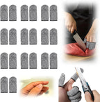 20 PCS Cut Resistant Finger Cots, Reusable Finger Guards, Durable Non Slip Thumb Protector Sleeve, Breathable Fingertip Covers for Kitchen, Work, Sculpture