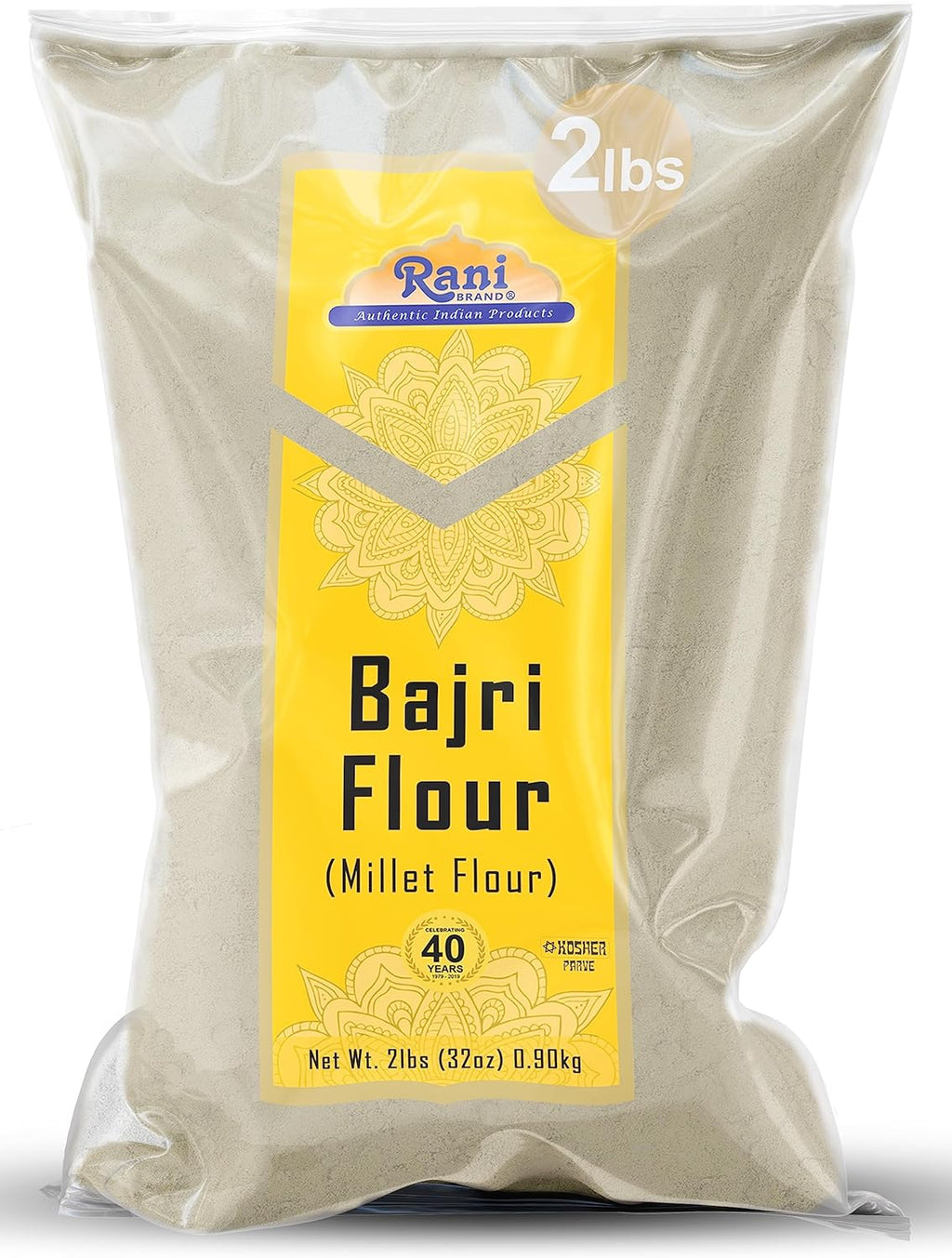 Rani Bajri Flour (Pearl Millet) 32oz (2lbs) 908g ~ All Natural | Vegan | Gluten Friendly | NON-GMO | Kosher | Indian Origin