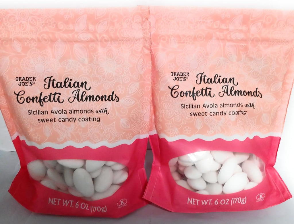 Trader Joe's Italian Confetti Almonds, Sicilian Avola with Sweet Candy Coating, 6 oz (2 bags)
