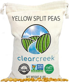 CLEAR CREEK Certified Glyphosate Residue Free Yellow Split Peas | 4 lb | Non-GMO | Kosher | Vegan