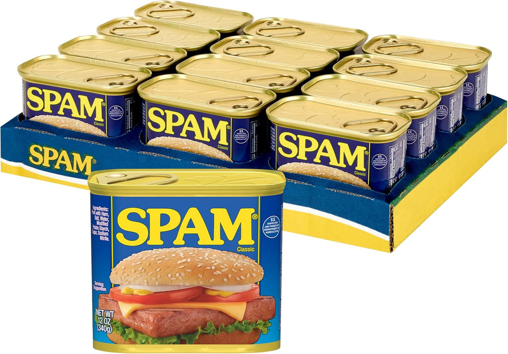 SPAM Classic, SPAM Canned Meat, 12 oz Can (12 Pack)