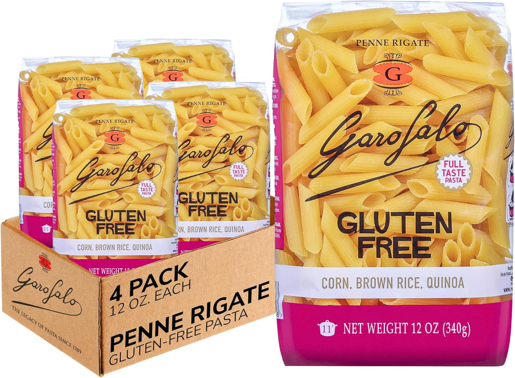 Garofalo - Premium Gluten-Free Penne Pasta, Italian Made, Corn, Rice, Potato & Quinoa Blend, Bronze-Drawn, Al Dente (4 pack)