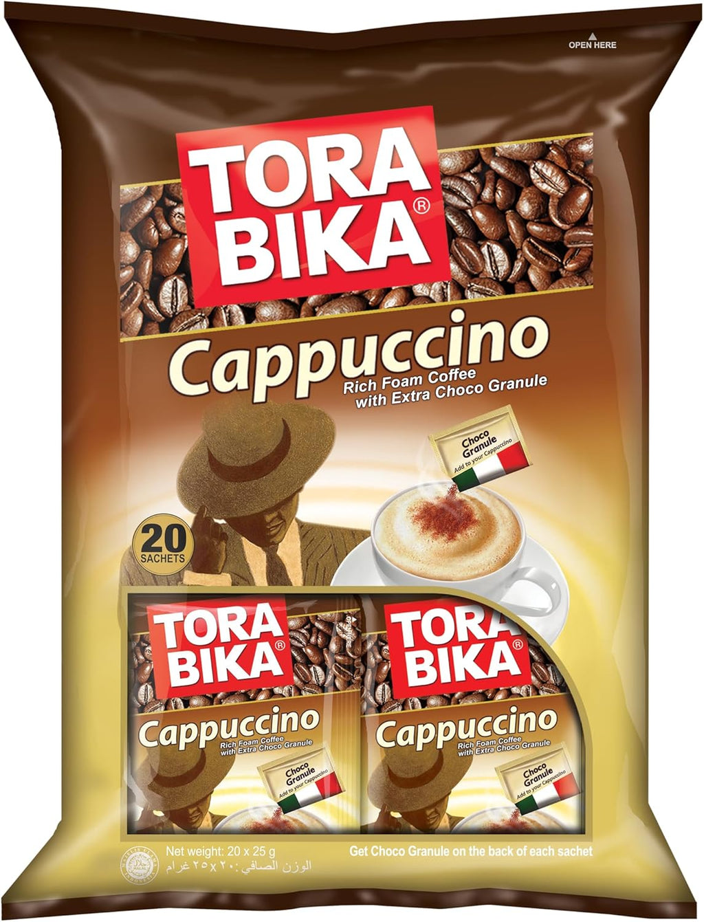 Torabika Cappuccino Instant Coffee 20-ct, 500 Gram