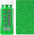 Green Sprinkles, Light Green Sanding Sugar Crystals, 4.6 oz Edible Sparkling Sugar for Baking Topping, Cupcakes, Cookies, Ice Cream & Cake Decorating, Wedding Party Christmas Supplies