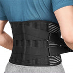 Lower Back Lumbar Support Belt Waist Brace Posture Men Women Corset Spine Decompression Waist Trainer Pain Relief Heavy Lift Work Shoulder Straps Brace(2XL)