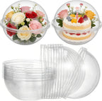 Cabilock Clear Plastic Fillable Ornaments 350ml Cupcake Box 10pcs Mousse Cake Muffin Carrier Acrylic DIY Mother's Day Party Christmas Tree Decorations Dessert Packaging Holder Bakery Food Container