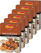 Shan - Tikka Seekh Kabab Seasoning Mix (50g) - Spice Packets for Pakistani Style BBQ (Pack of 6)