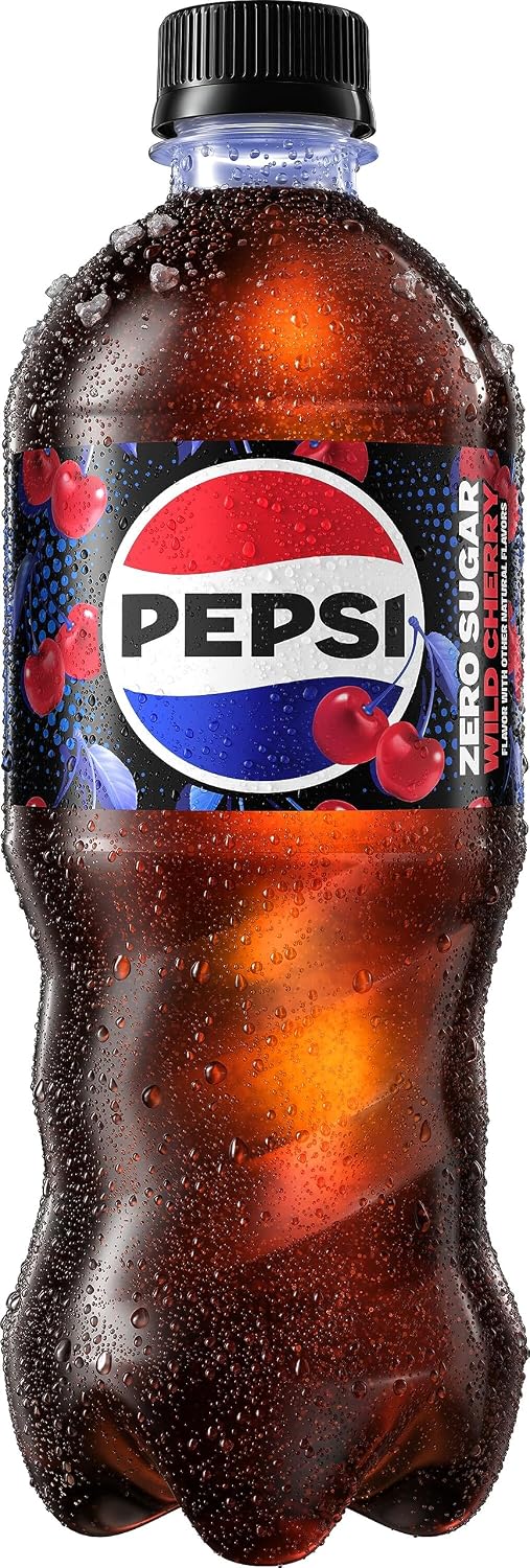 Pepsi Wild Cherry Zero Sugar, 20 Fl Oz Bottle