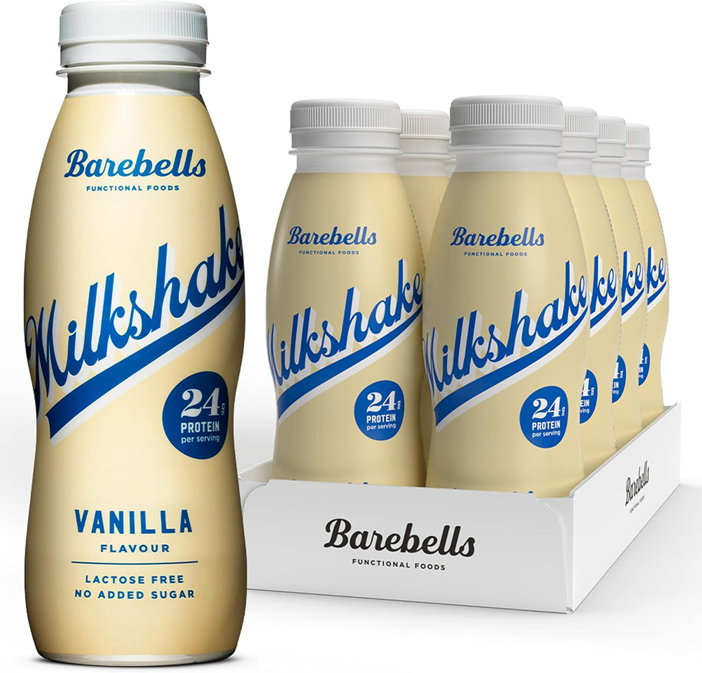 Barebells Milkshake - Batido Proteinas - 24g Proteina x Batido - Sin Lactosa - Sin Gluten - Sin Azúcares Añadidos - Vainilla - Pack 8 Batidos x 330ml