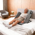 Electric Lifting Backrest for Bed, Adjustable Power Recliner Bed with Remote Control, 2°-80° Adjustable Angle, with Handrail Fence&Headrest Cushion, Suitable for Pregnancy&Elderly&Patients