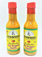 Bajan Windmill Barbados Hot Yellow Pepper Sauce 5oz/148 ml (2 bottles pack)