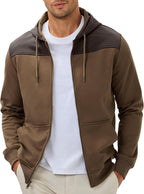 JMIERR Men Hoodie Zip Up Casual Drawstring Hooded Jacket with Pockets Workout Hiking Sweatshirt