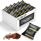 Colonial Coffee 32 Count Single Pot Coffee Packets – 100% Arabica Breakfast Blend Medium Roast | Pre-Measured Frac Packs for 12 Cup Maker | Bulk Ground Gourmet Coffee for Home & Office