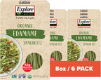 Explore Cuisine Organic Edamame Spaghetti - Pack of 6 (8 oz) - Easy-to-Make Gluten Free Pasta - High in Plant Protein & Fiber - Vegan, Keto Friendly, Non- GMO - 24 Total Servings