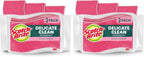 Scotch-Brite Gentle Clean Delicate Scrub Sponges, for Washing Dishes and Cleaning Kitchen, 3 Scrub Sponges (Pack of 2)