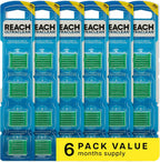 REACH Ultraclean Access Flosser Refill Heads, Mint, Plaque Remover for Teeth, Shred Resistant, for Hard to Reach Areas, Oral Care, PFAS Free, for Adults & Kids, 6 Pack, 28 Count