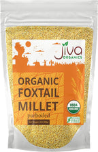 Jiva Organics Foxtail Millet 2 LB Bag | Whole Grain, Gluten-Free & Organic | Protein & Fiber-Rich Superfood for Indian Cooking
