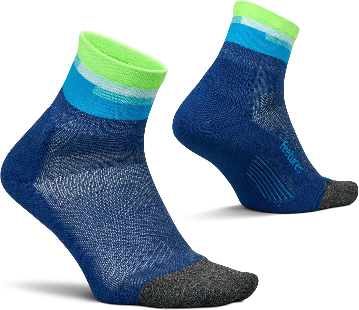 Feetures Elite Light Cushion No Show Tab Sock Wave