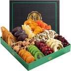 Holiday Dried Fruit & Nuts Gift Basket - Fresh Dried Fruit & Nuts Gift Basket - Food Gift Box for Him, Husband, Christmas, Fathers Day, Mothers Day, Sympathy, Family, Men & Women