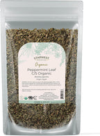 Starwest Botanicals Organic Peppermint Leaves Cut & Sifted - Dried Loose Leaf Herb for Tea, Herbal Blends, Baking, & Cooking, Caffeine Free, Sourced from Egypt, Certified Kosher, Non-GMO - 4 oz Pouch